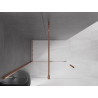 Mexen Velar sliding shower screen Walk-in 140 x 200 cm, transparent 8 mm, rose gold - 871-140-000-03-60
