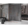 Mexen Velar sliding Walk-in shower wall 150 x 200 cm, transparent 8 mm, rose gold - 871-150-000-03-60