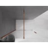 Mexen Velar sliding Walk-in shower wall 160 x 200 cm, transparent 8 mm, rose gold - 871-160-000-03-60