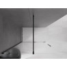 Mexen Velar sliding shower wall Walk-in 160 x 200 cm, transparent 8 mm, black - 871-160-000-03-70