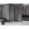 Mexen Velar Walk-in Sliding Shower Wall 140 x 200 cm, Transparent 8 mm, Brushed Gun Gray - 871-140-000-03-66