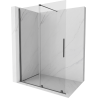 Mexen Velar sliding shower wall Walk-in 160 x 200 cm, transparent 8 mm, brushed gun gray - 871-160-000-03-66