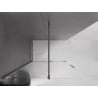 Mexen Velar sliding shower wall Walk-in 160 x 200 cm, transparent 8 mm, brushed gun gray - 871-160-000-03-66