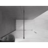 Mexen Velar sliding walk-in shower wall 160 x 200 cm, transparent 8 mm, brushed gun gray - 871-160-000-03-66