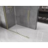 Mexen Velar sliding shower wall Walk-in 140 x 200 cm, transparent 8 mm, brushed gold - 871-140-000-03-55