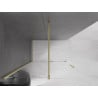Mexen Velar sliding shower wall Walk-in 140 x 200 cm, transparent 8 mm, brushed gold - 871-140-000-03-55