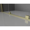 Mexen Velar Walk-in Shower Wall, 140 x 200 cm, Transparent 8 mm, Brushed Gold - 871-140-000-03-55
