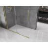 Mexen Velar Sliding Walk-in Shower Screen 150 x 200 cm, Transparent 8 mm, Brushed Gold - 871-150-000-03-55