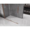Mexen Velar Sliding Walk-in Shower Wall 130 x 200 cm, Transparent 8 mm, Brushed Copper - 871-130-000-03-65