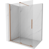 Mexen Velar sliding shower wall Walk-in 140 x 200 cm, transparent 8 mm, brushed copper - 871-140-000-03-65