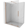 Mexen Velar Walk-in Shower Screen 140 x 200 cm, Transparent 8 mm, Brushed Bronze - 871-140-000-03-65