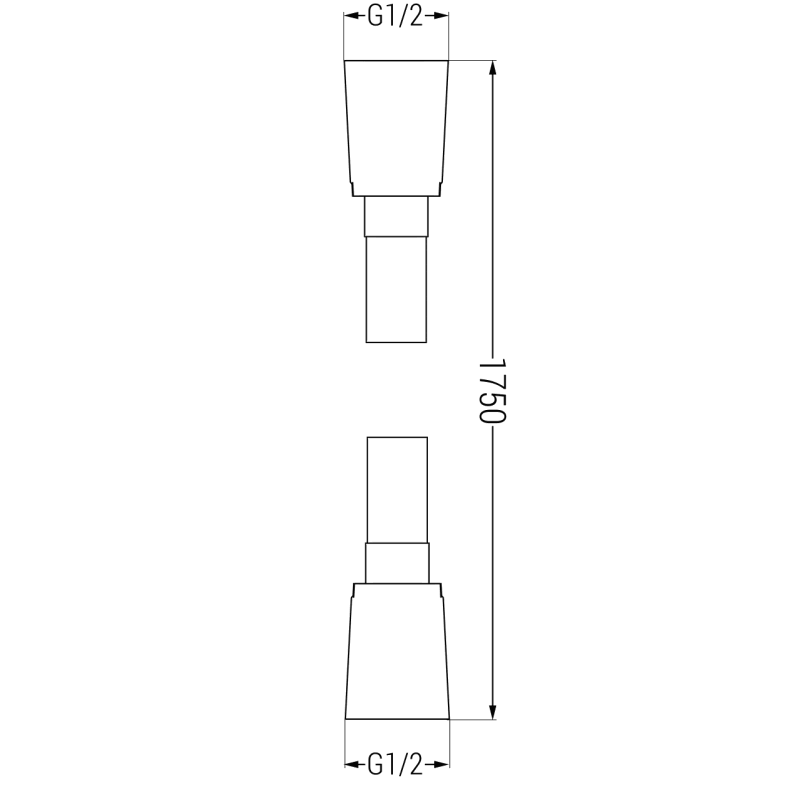 Mexen shower hose 175 cm, chrome - 79475-00
