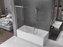 Mexen Fox 2-panel sliding bathtub screen 85 x 150 cm, transparent, chrome - 891-085-002-01-00