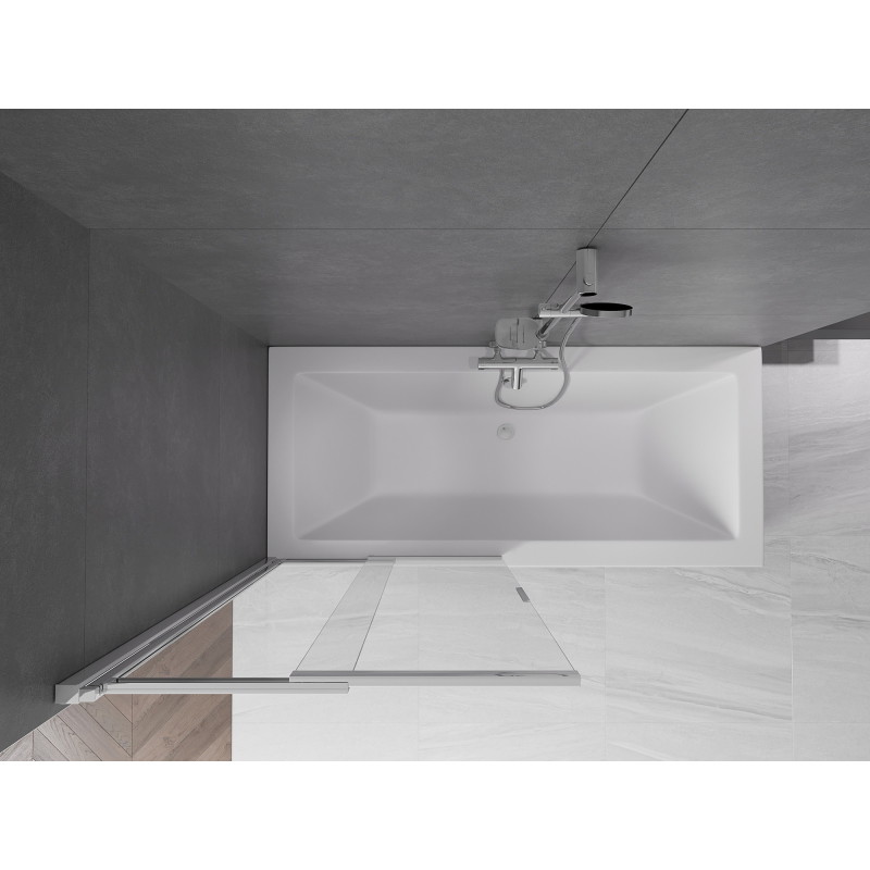 Mexen Fox 2-panel sliding bathtub screen 85 x 150 cm, transparent, chrome - 891-085-002-01-00