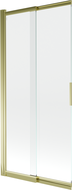 Mexen Fox 2-panel Sliding Shower Screen 85 x 150 cm, Transparent, Gold - 891-085-002-50-00