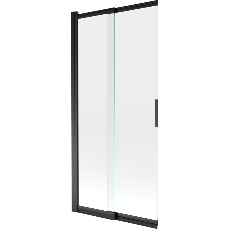 Mexen Fox 2-Panel Sliding Bath Screen 85 x 150 cm, Transparent, Black - 891-085-002-70-00