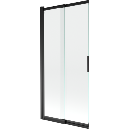 Mexen Fox 2-wing sliding shower screen 85 x 150 cm, transparent, black - 891-085-002-70-00