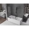 Mexen Fox 2-wing sliding shower screen 85 x 150 cm, transparent, black - 891-085-002-70-00