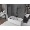 Mexen Fox 2-panel sliding bathtub screen 85 x 150 cm, transparent, black - 891-085-002-70-00