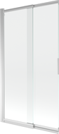 Mexen Fox 2-panel sliding shower screen 100 x 150 cm, transparent, chrome - 891-100-002-01-00