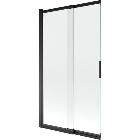 Mexen Fox 2-wing sliding bath screen 100 x 150 cm, transparent, black - 891-100-002-70-00