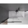Mexen Fox 2-wing sliding bath screen 100 x 150 cm, transparent, black - 891-100-002-70-00