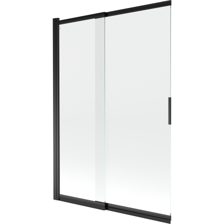 Mexen Fox 2-panel Sliding Shower Screen 120 x 150 cm, Transparent, Black - 891-120-002-70-00