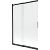 Mexen Fox 2-panel Sliding Shower Screen 120 x 150 cm, Transparent, Black - 891-120-002-70-00