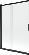 Mexen Fox 2-panel Sliding Shower Screen 120 x 150 cm, Transparent, Black - 891-120-002-70-00