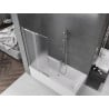 Mexen Fox 2-panel sliding shower screen 85 x 150 cm, frosted, chrome - 891-085-002-01-30