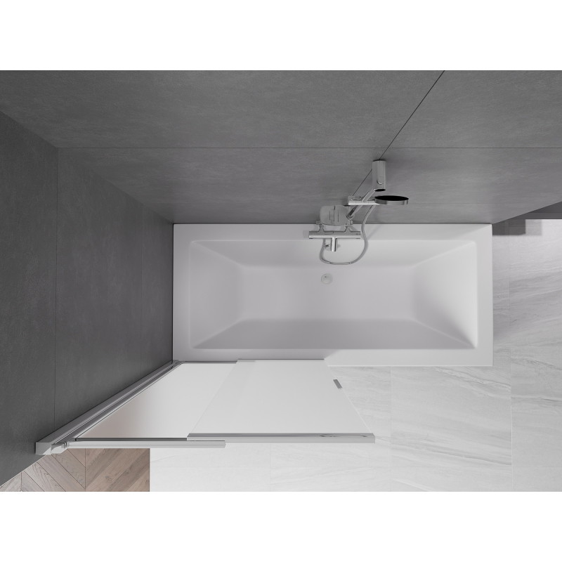 Mexen Fox 2-panel sliding bathtub screen 85 x 150 cm, frost, chrome - 891-085-002-01-30