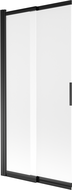 Mexen Fox 2-panel sliding shower screen 85 x 150 cm, frosted, black - 891-085-002-70-30
