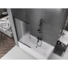 Mexen Fox 2-panel sliding bathtub screen 85 x 150 cm, frost, black - 891-085-002-70-30
