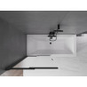 Mexen Fox 2-wing sliding bathtub screen 85 x 150 cm, frosted, black - 891-085-002-70-30