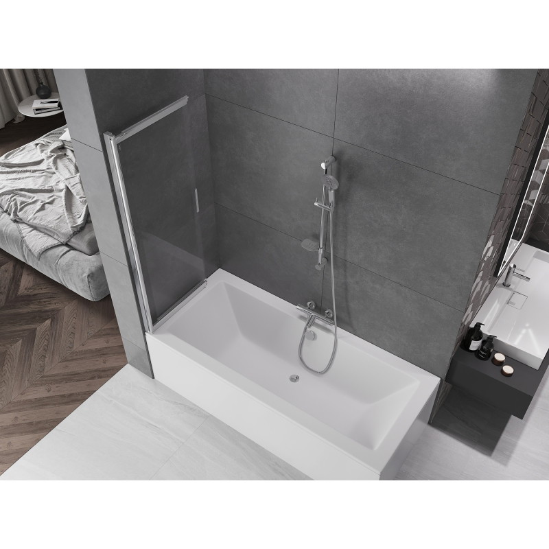 Mexen Fox 2-wing sliding bathtub screen 100 x 150 cm, transparent, chrome - 891-100-002-01-00