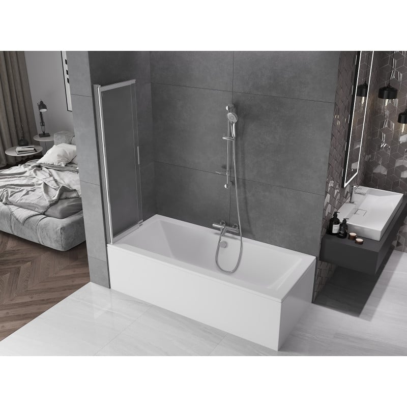 Mexen Fox 2-panel sliding shower screen 85 x 150 cm, frosted, chrome - 891-085-002-01-30