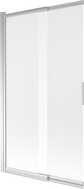 Mexen Fox 2-panel sliding bath screen 100 x 150 cm, frosted, chrome - 891-100-002-01-30