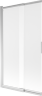 Mexen Fox 2-wing sliding shower screen 100 x 150 cm, frost, chrome - 891-100-002-01-30
