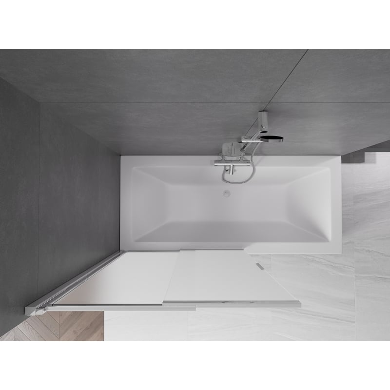Mexen Fox 2-panel sliding bathtub screen 100 x 150 cm, frosted, chrome - 891-100-002-01-30