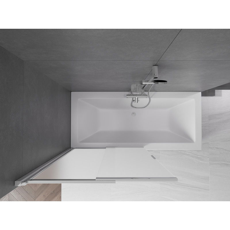 Mexen Fox 2-wing sliding shower screen 100 x 150 cm, frost, chrome - 891-100-002-01-30