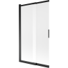 Mexen Fox 2-wing sliding bathtub screen 100 x 150 cm, frost, black - 891-100-002-70-30