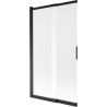 Mexen Fox 2-wing sliding bathtub screen 100 x 150 cm, frosted, black - 891-100-002-70-30