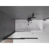 Mexen Fox 2-wing sliding bathtub screen 100 x 150 cm, frost, black - 891-100-002-70-30
