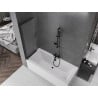 Mexen Fox 2-panel sliding shower screen 100 x 150 cm, frosted, black - 891-100-002-70-30