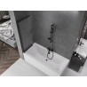 Mexen Fox 2-wing sliding bathtub screen 100 x 150 cm, frosted, black - 891-100-002-70-30