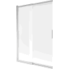 Mexen Fox 2-wing Sliding Bath Screen 120 x 150 cm, Frosted, Chrome - 891-120-002-01-30