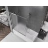 Mexen Fox 2-wing Sliding Bath Screen 120 x 150 cm, Frosted, Chrome - 891-120-002-01-30