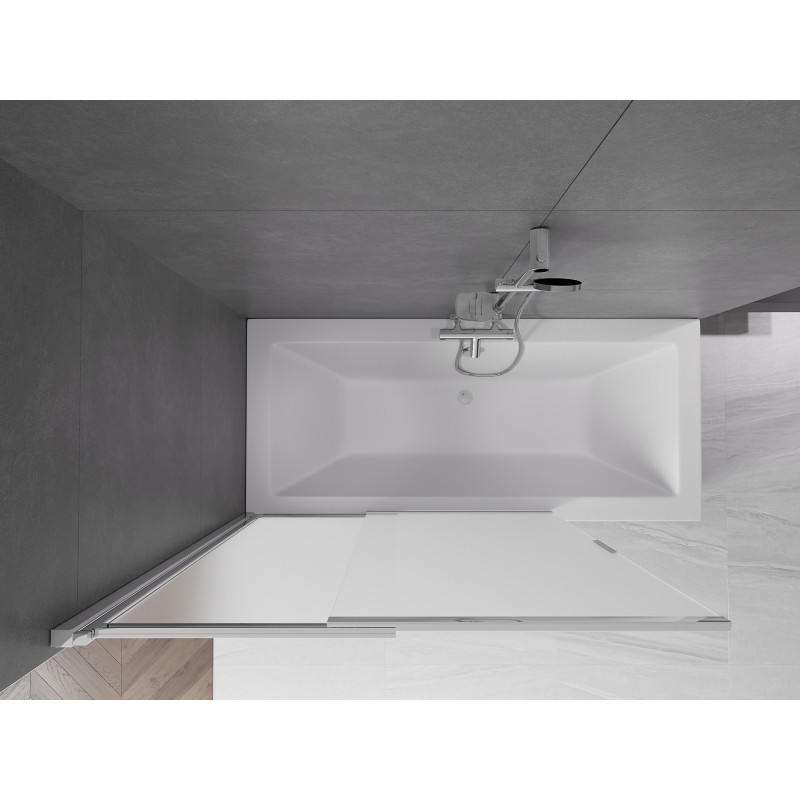 Mexen Fox 2-wing sliding bathtub screen 120 x 150 cm, frost, chrome - 891-120-002-01-30