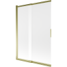Mexen Fox sliding shower screen 2-wing 120 x 150 cm, frost, gold - 891-120-002-50-30