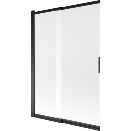 Mexen Fox 2-Wing Sliding Shower Screen 120 x 150 cm, Frosted, Black - 891-120-002-70-30